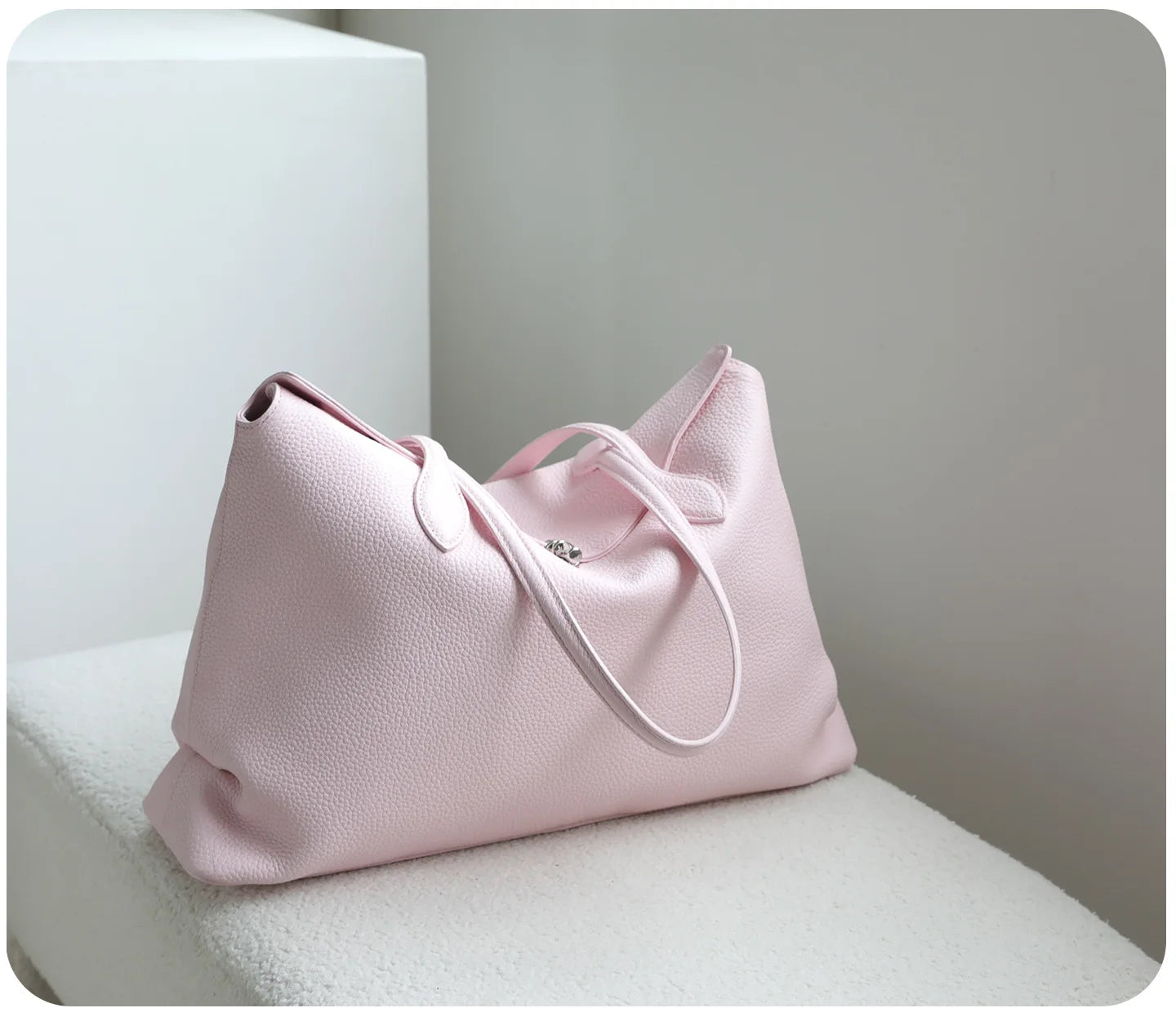 Genuine Leather Tote Bag Large Capacity Shoulder Bag