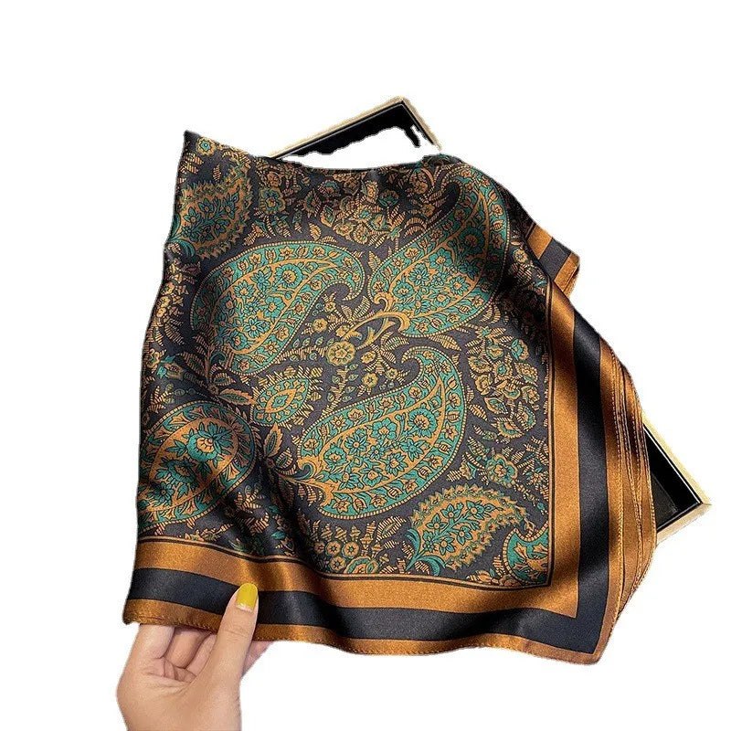 Imitation Silk Printed Square Scarf Fashion Accessories