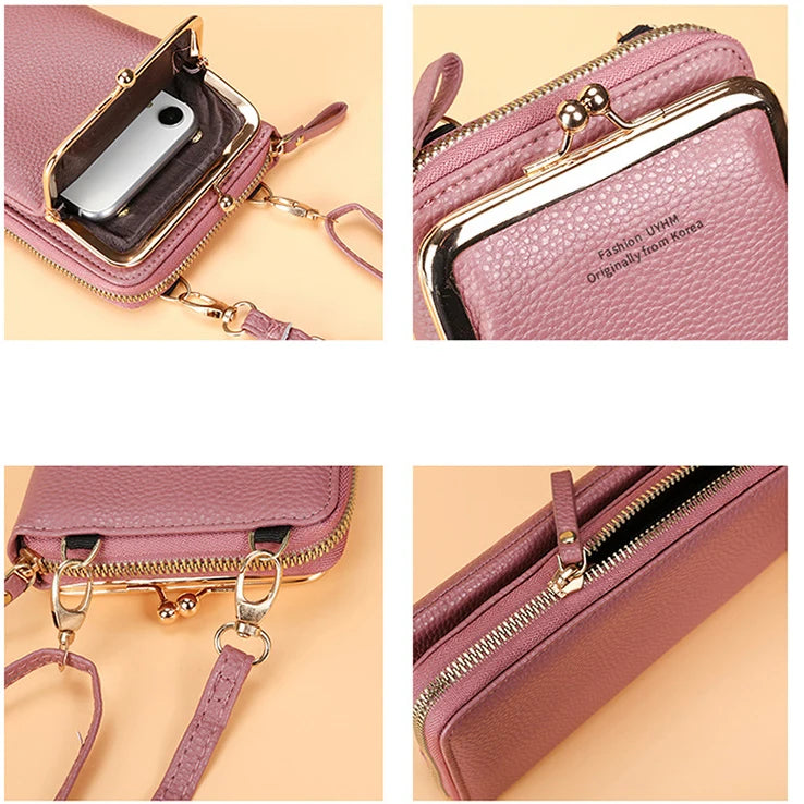 Fashion Small Crossbody Phone Pouch Bags Mini Leather Wallet