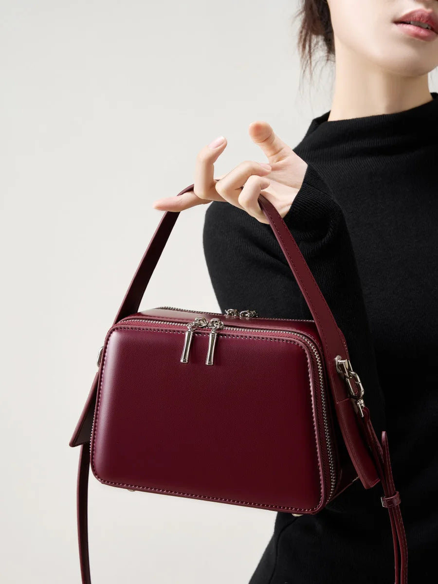 Genuine leather handbags vintage shoulder crossbody bags luxury high quality