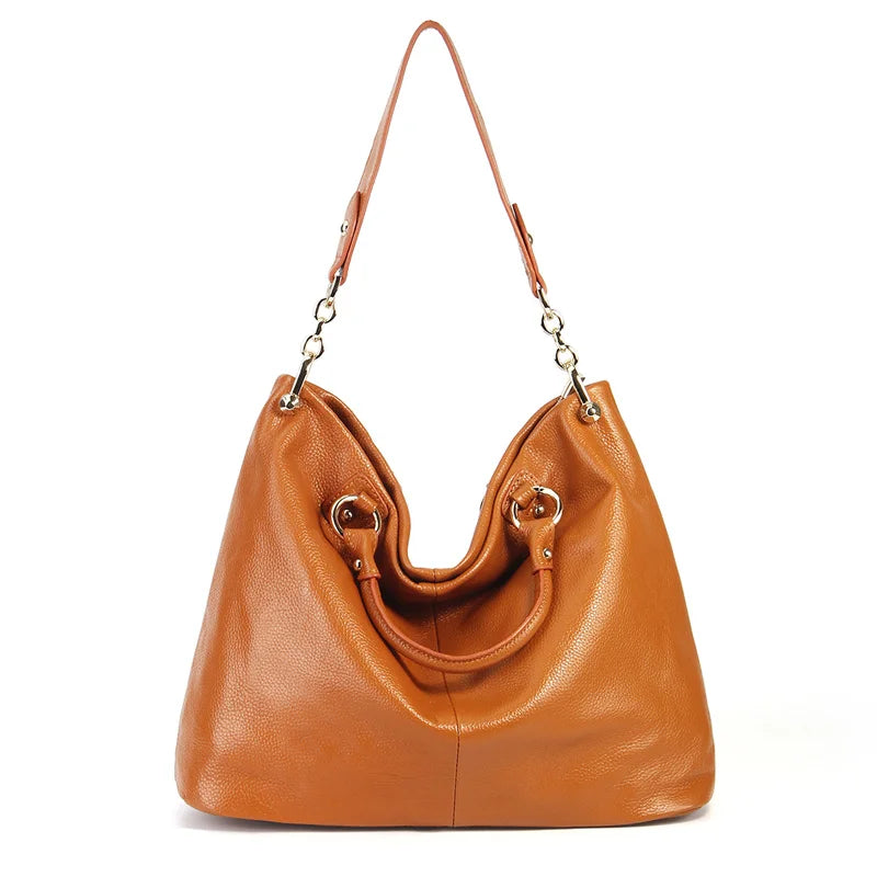 Genuine Leather Tote Handbag Casual Shoulder Bags Commuter Large Crossbody Bag