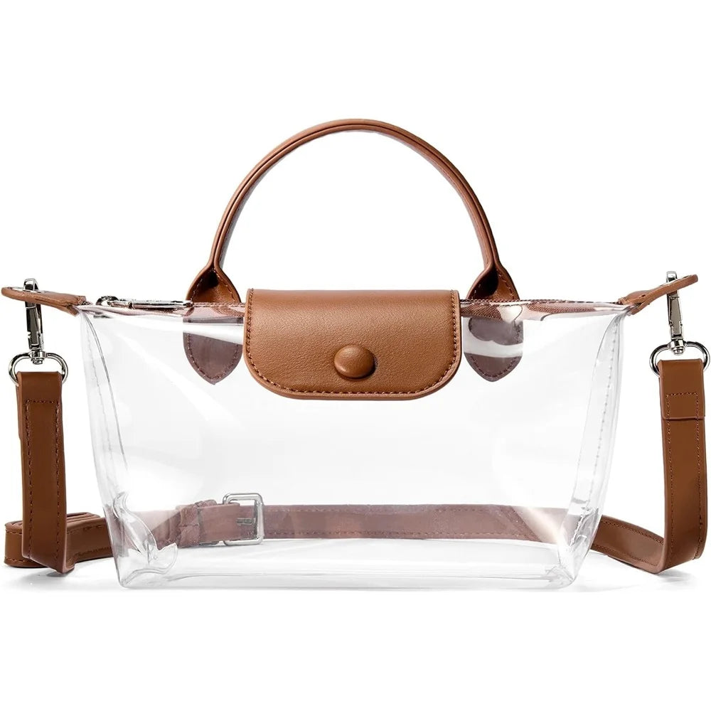 Clear Bag Small Crossbody Purse Handbags for Concerts Sports Stadium Events