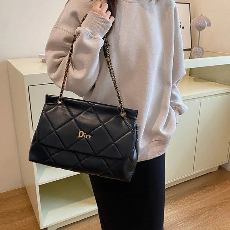 Square Vintage Leather Crossbody Bag Shoulder Tote Bag