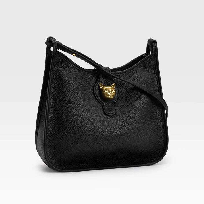 Natural Cattle Leather Bucket Bag Versatile & Chic
