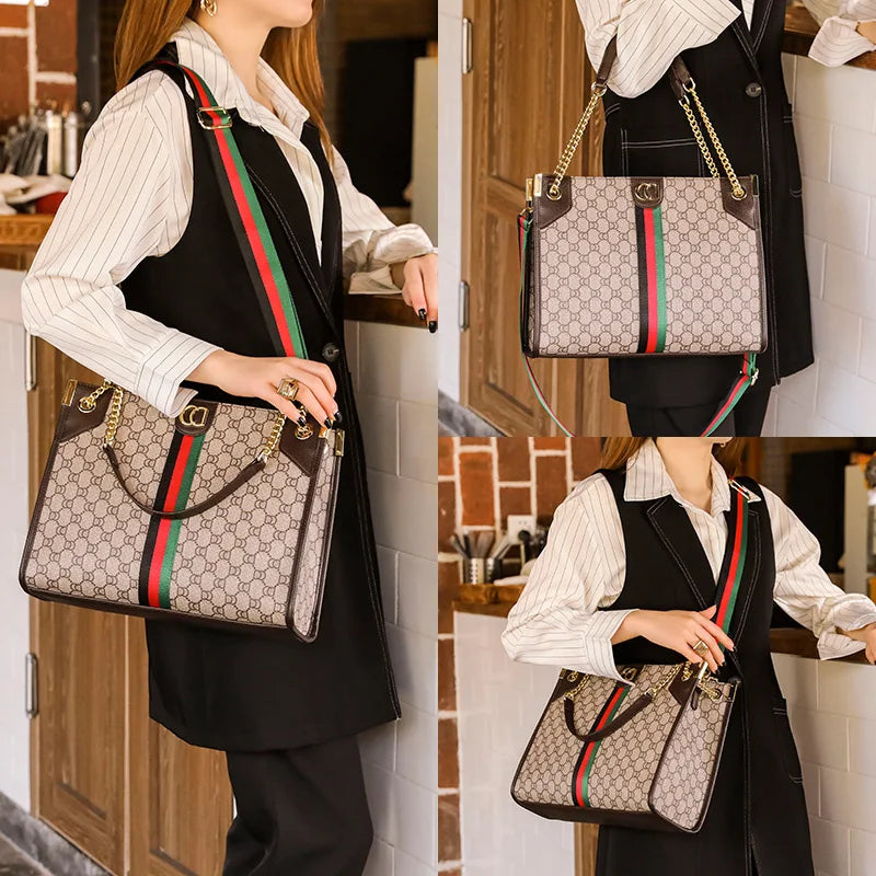Vintage style business tote bag simple and spacious design
