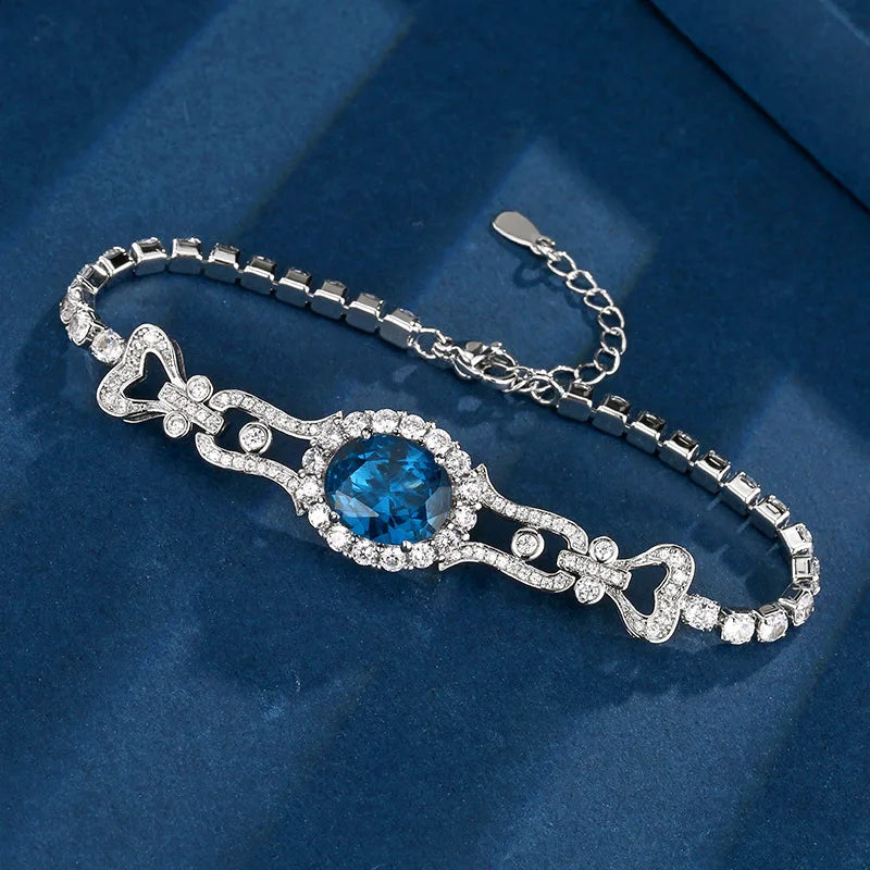Adjustable Bracelet Colorful Oval Cubic Zirconia Vintage Style