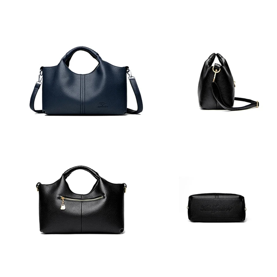 High Quality Soft Leather Handbag Tote Bag Fashion Luxury Women Shoulder Bag