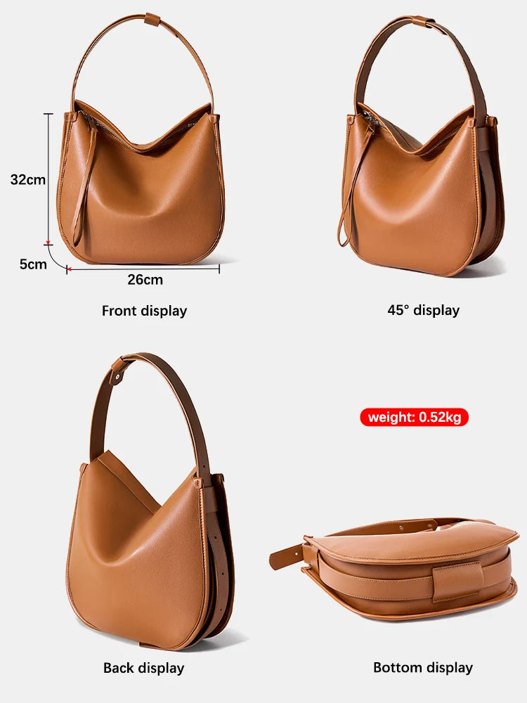 Simple Fashion Design Messenger Bag Genuine Leather