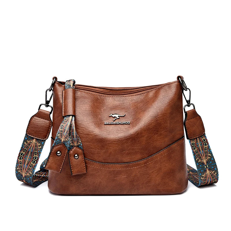 Soft Leather Crossbody Bags Women Bags Designer Vintage Casual Shoulder Bag