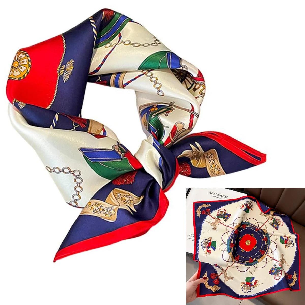 Women 100% Mulberry Real Silk Scarf 53cm