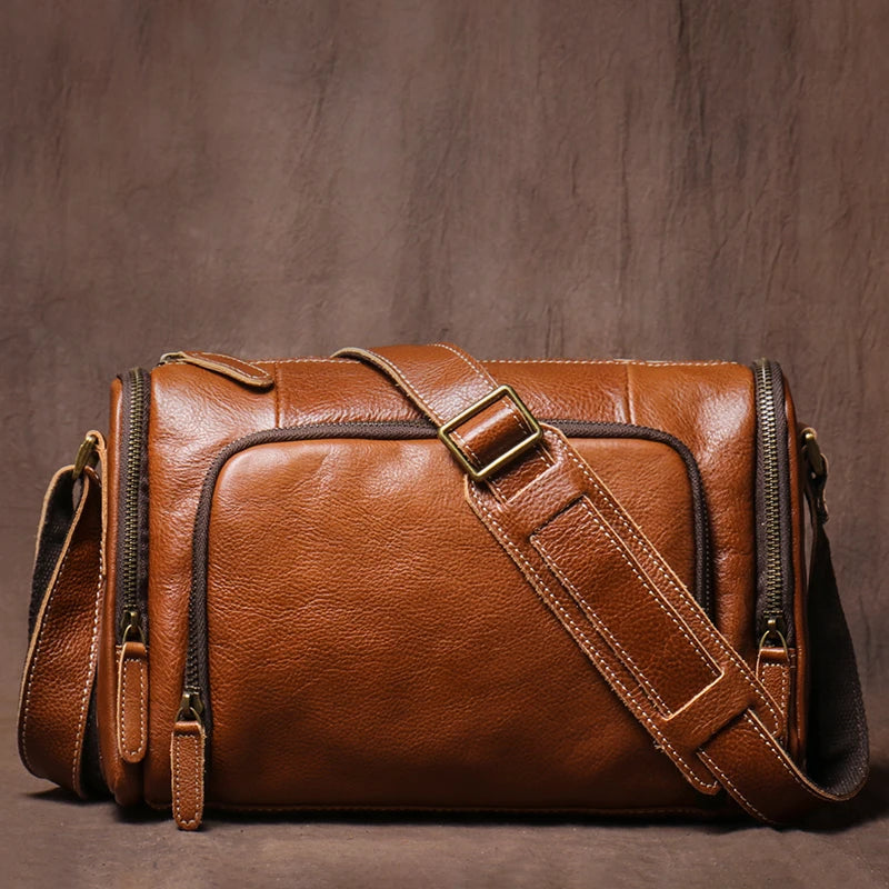 Quality Genuine Leather Shoulder Bag Men's Crossbody Bag