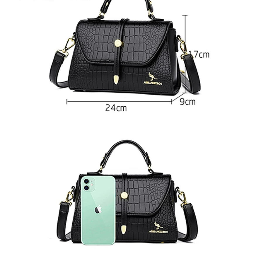 Crocodile Pattern Leather Crossbody Bag Shoulder Messenger Sac