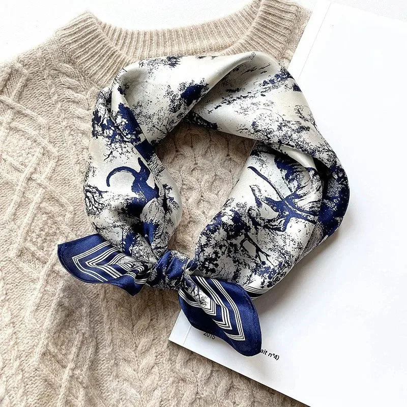 100% Real Silk Scarf Women Square Scarves Bandana