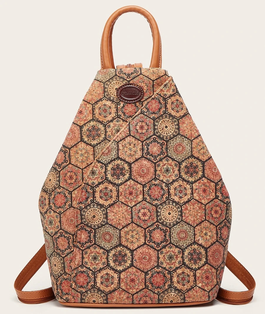 Kraft Paper Vintage One Shoulder Backpack Retro Chic Travel Eco Vegan Backpack
