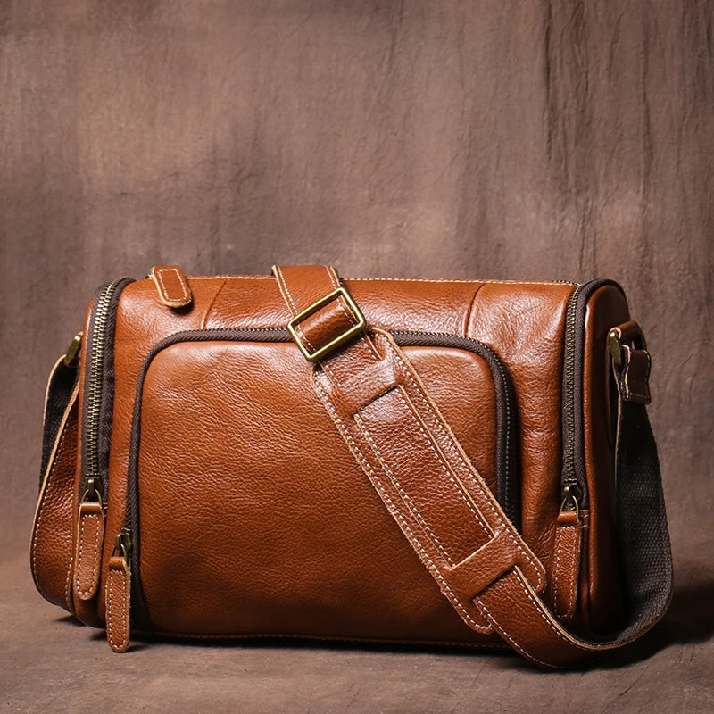 Quality Genuine Leather Shoulder Bag Men's Crossbody Bag