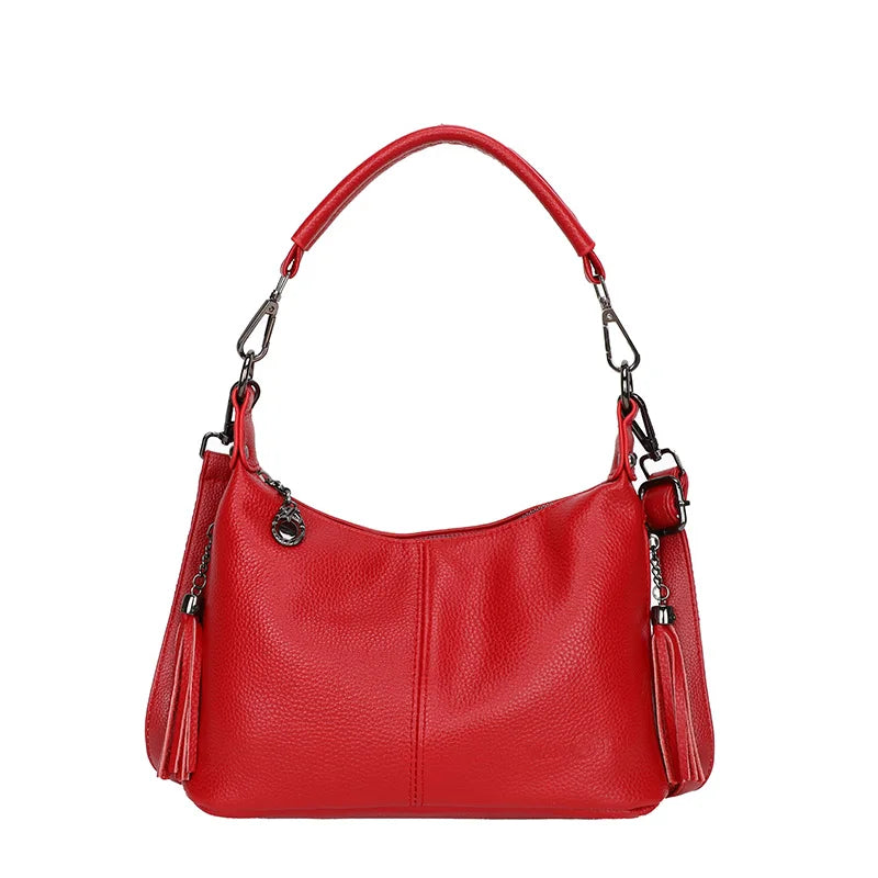 Vintage Genuine Leather Ladies Handbag Luxury Shoulder Bag