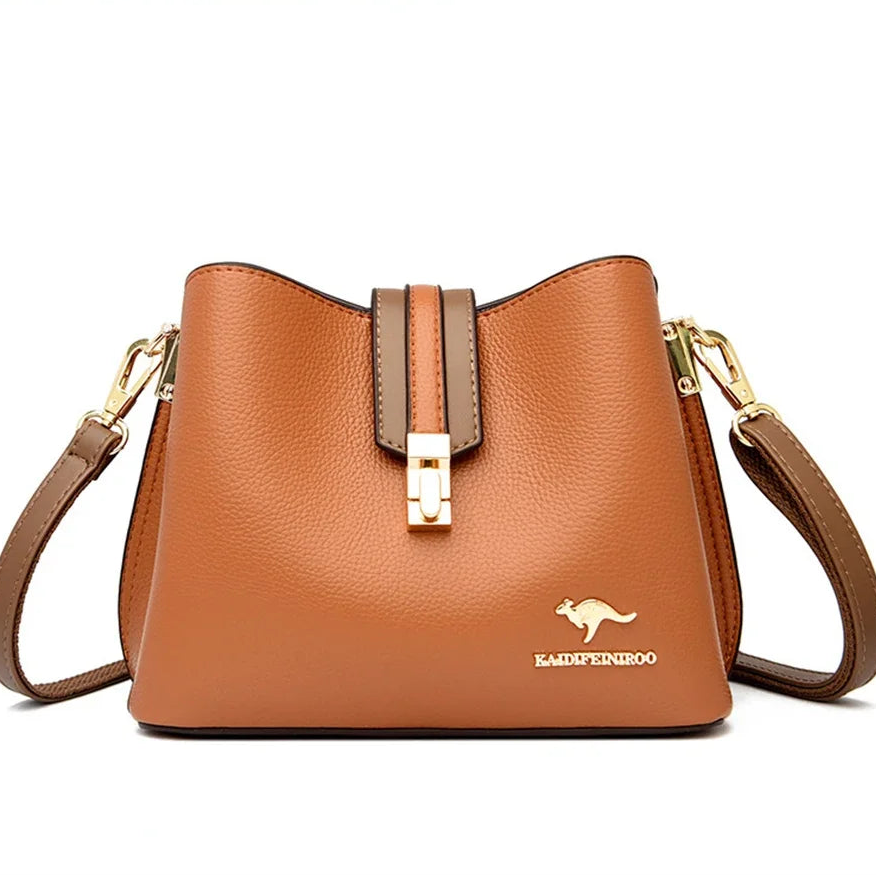 High Quality 3 Layers Purse and Handbag Luxury Leather Crossbody Small Tote
