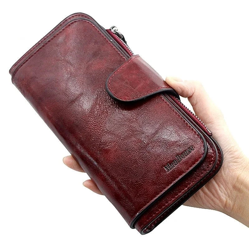 Fashion Wallet Woman Long Clutch PU Leather Large Capacity Card Holder Purse