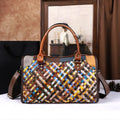 Retro hand-woven genuine leather casual versatile single-shoulder crossbody bag