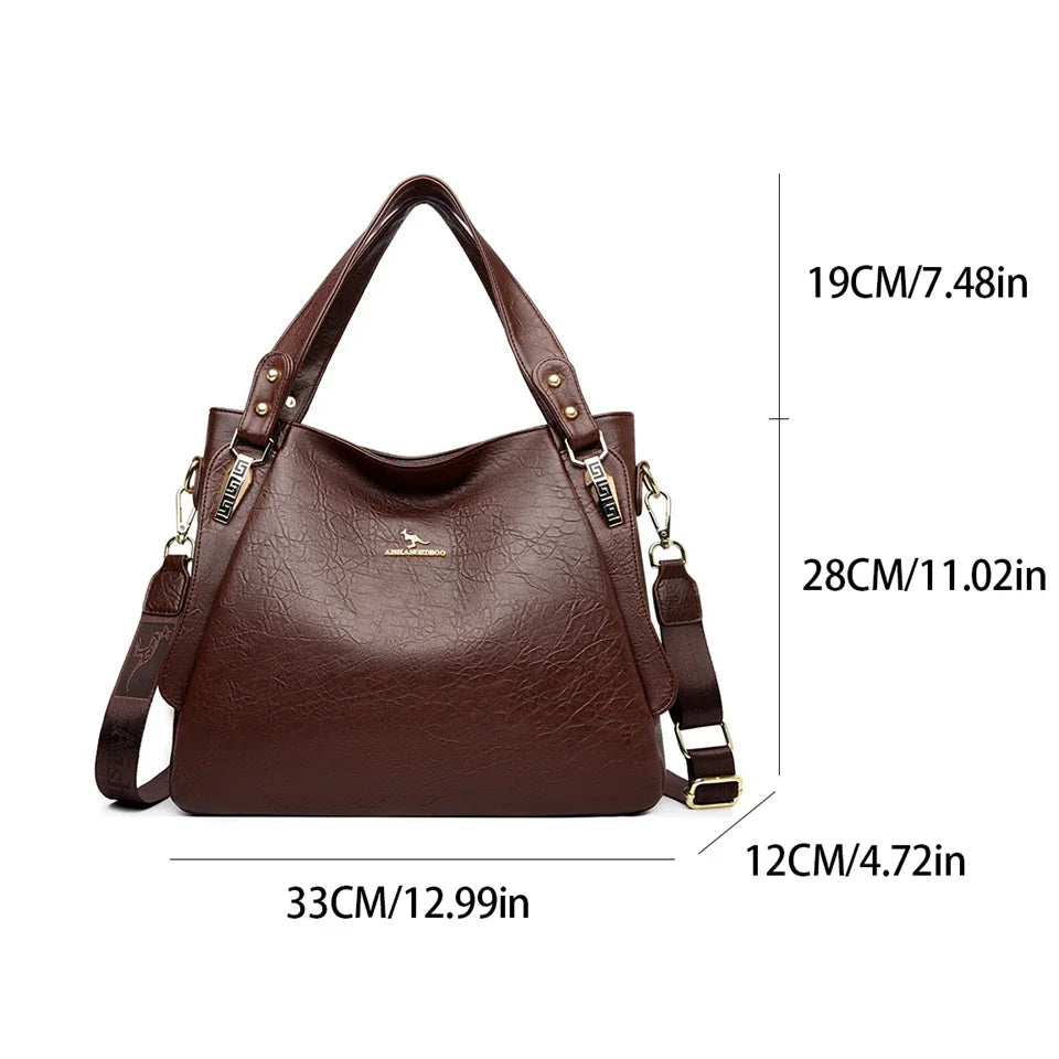 Genuine Brand Soft Leather Top-handle Bag Female Handbag Shoulder Crossbody Tote