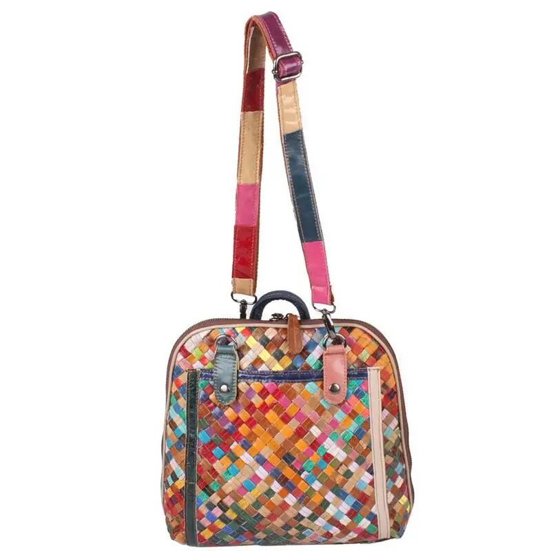 Backpack Crossbody Shoulder Bag Genuine Leather Rucksack