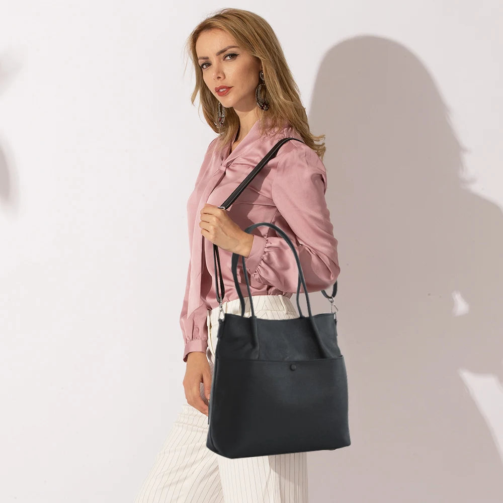 Bucket Bag Genuine Leather Large Capacity Luxury Bag