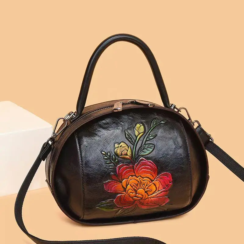 Stylish Bag Retro Coin Purse Women's Bags Multi-layered Oval Fashionable Bag