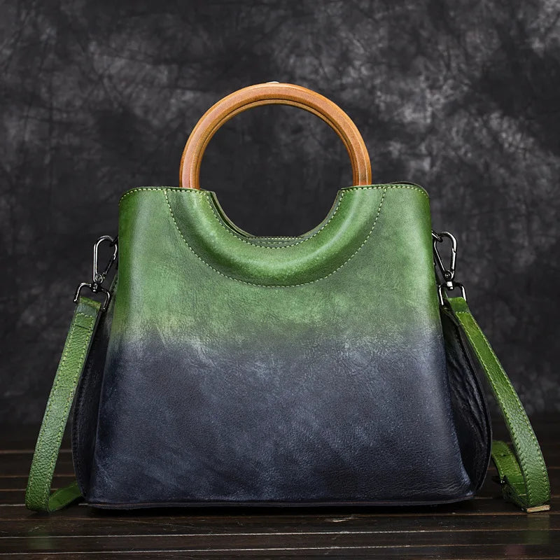 Retro Handmade Genuine Leather Shoulder & Crossbody Bag