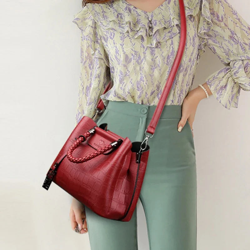 Luxury Handbags Stone Pattern Design Crossbody Bag