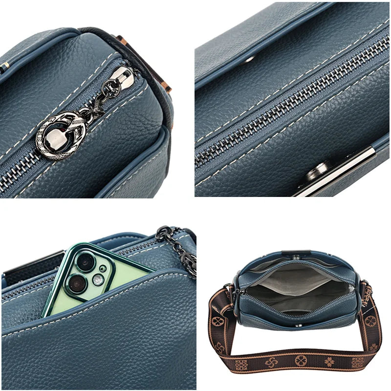 Genuine Leather Handbags Luxury Design Crossbody Bag