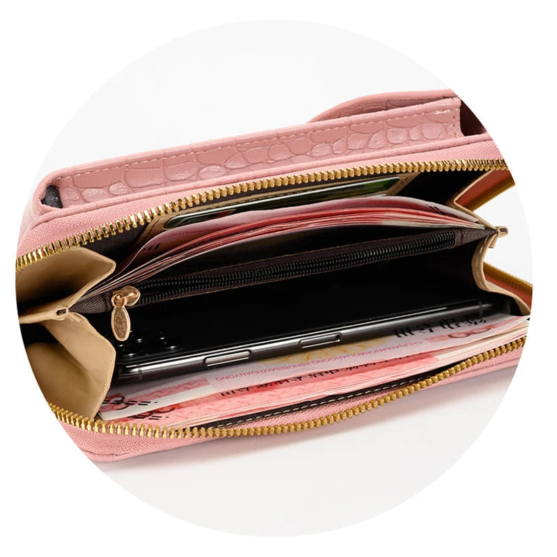 Crossbody Cellphone Purse Phone Bags Ladies Mobile Shoulder Wallet PU Leather