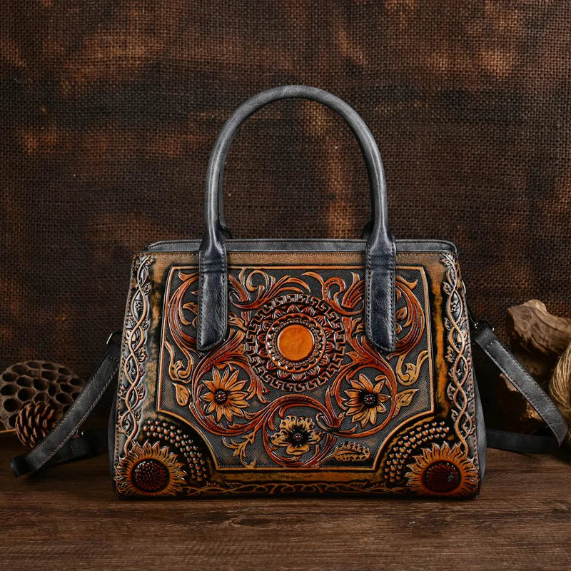 Vintage Embossed Women's Bag Shoulder Crossbody Handbag