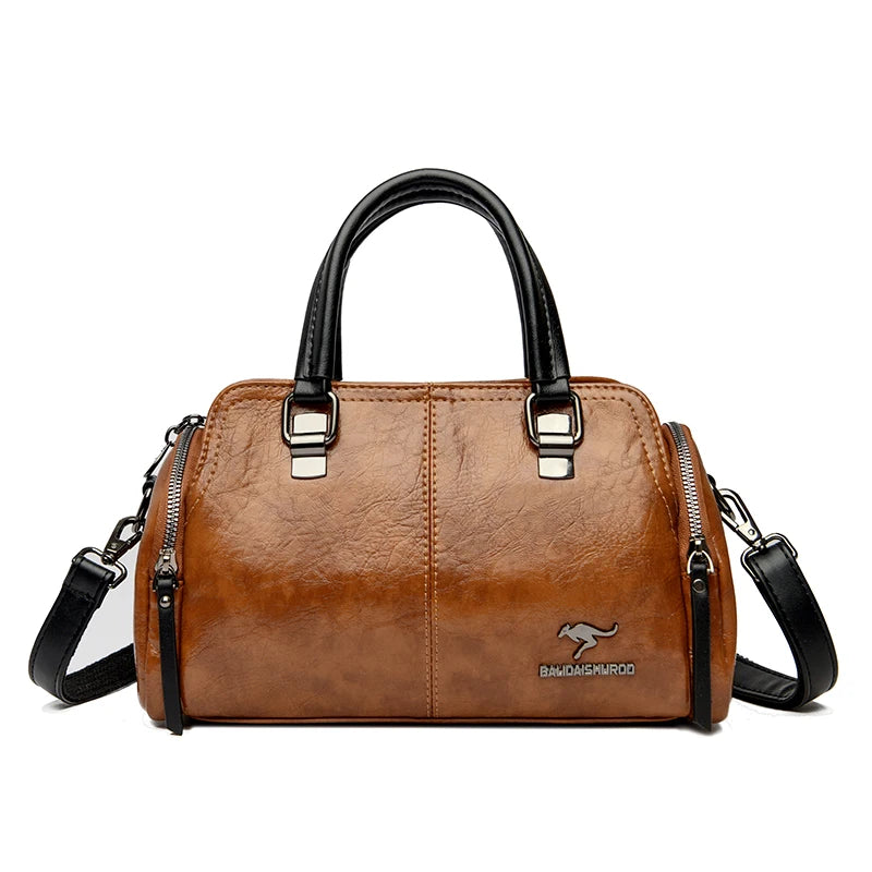 High Quality Leather Handbags Crossbody Shoulder Bags Casual Large Capacity Tote