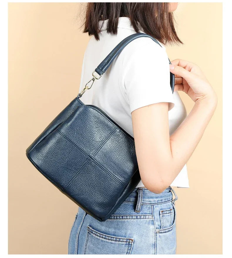 Genuine Leather Underarm Bag Versatile Shoulder Handbag