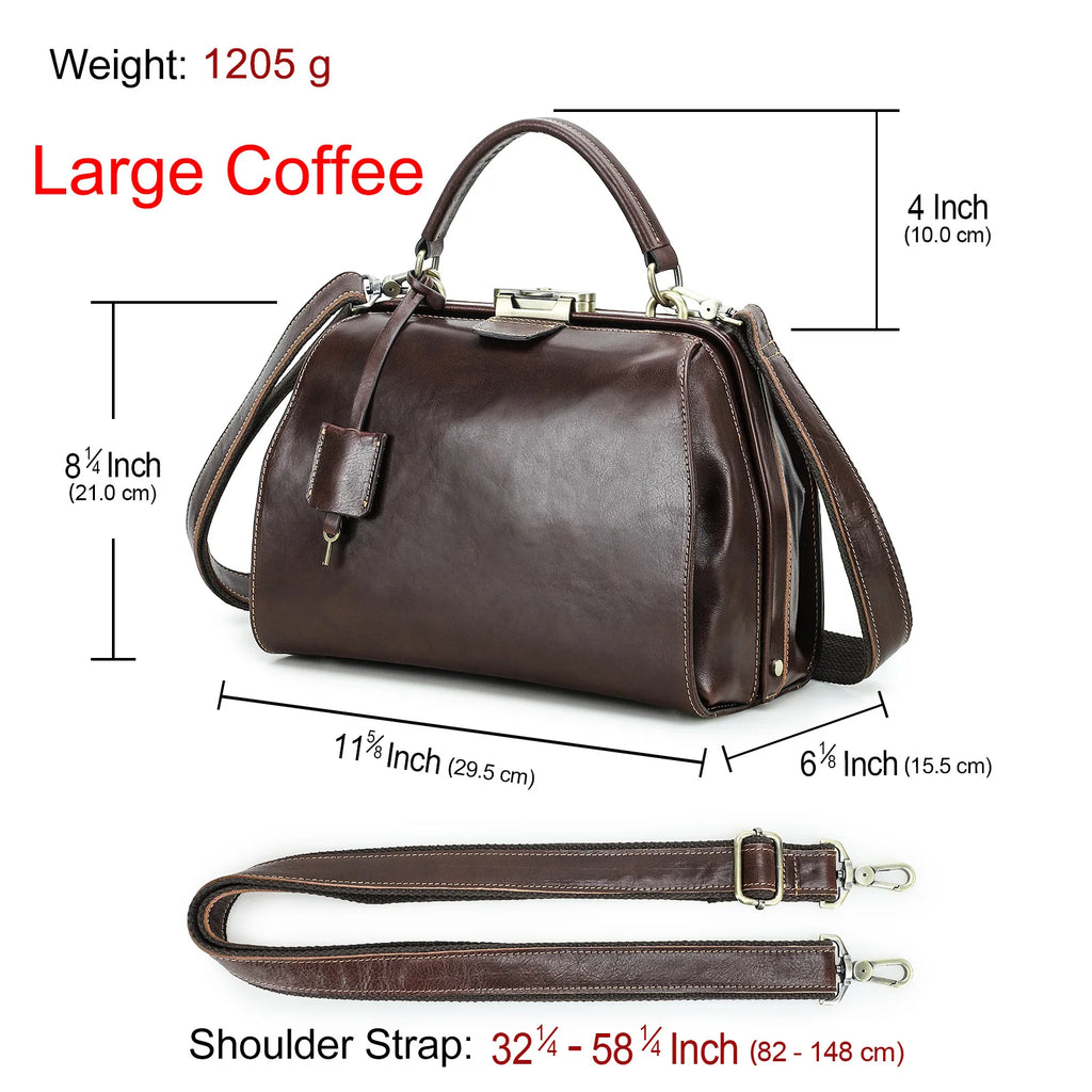 Genuine Leather Doctor Bag for Women Luxury Design Tote