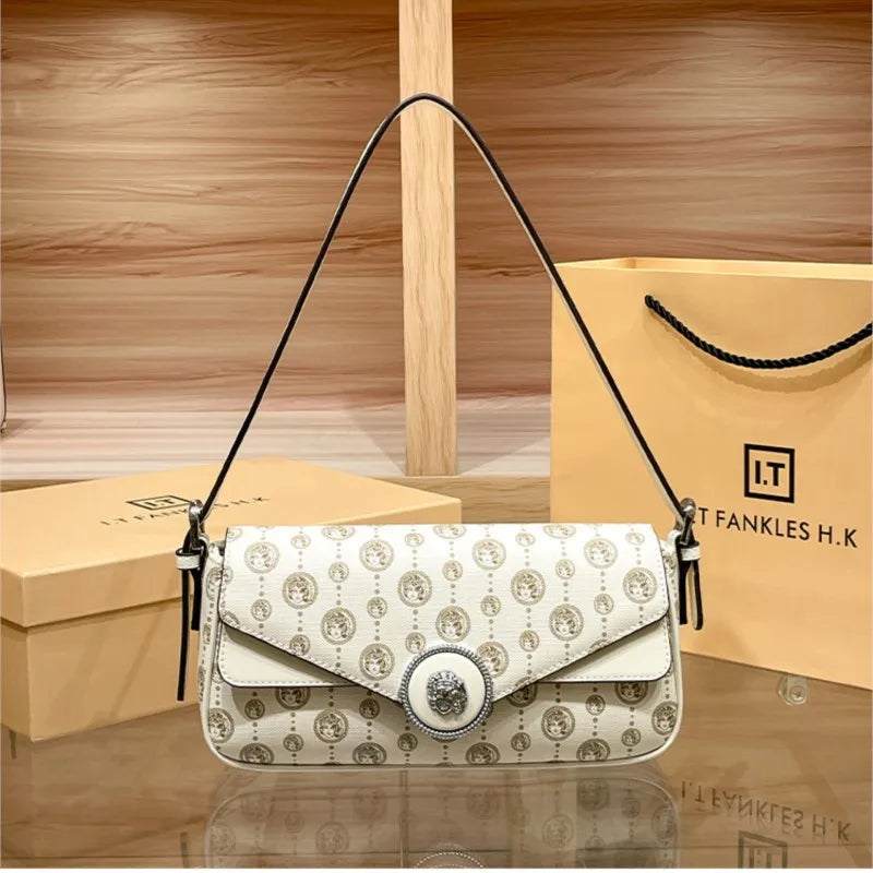 Brand women's shoulder bag high-end texture niche design