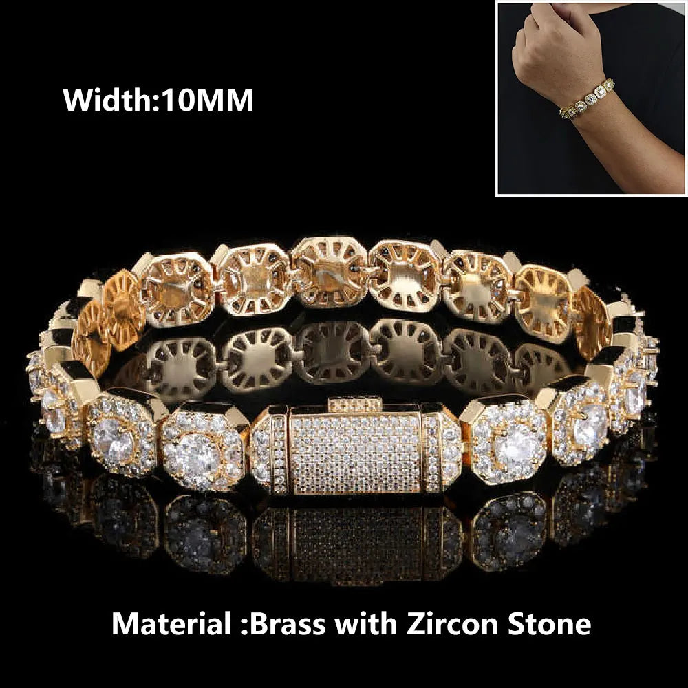 Luxury Bubble Clustered Hip Hop Iced Out Tennis Bracelet