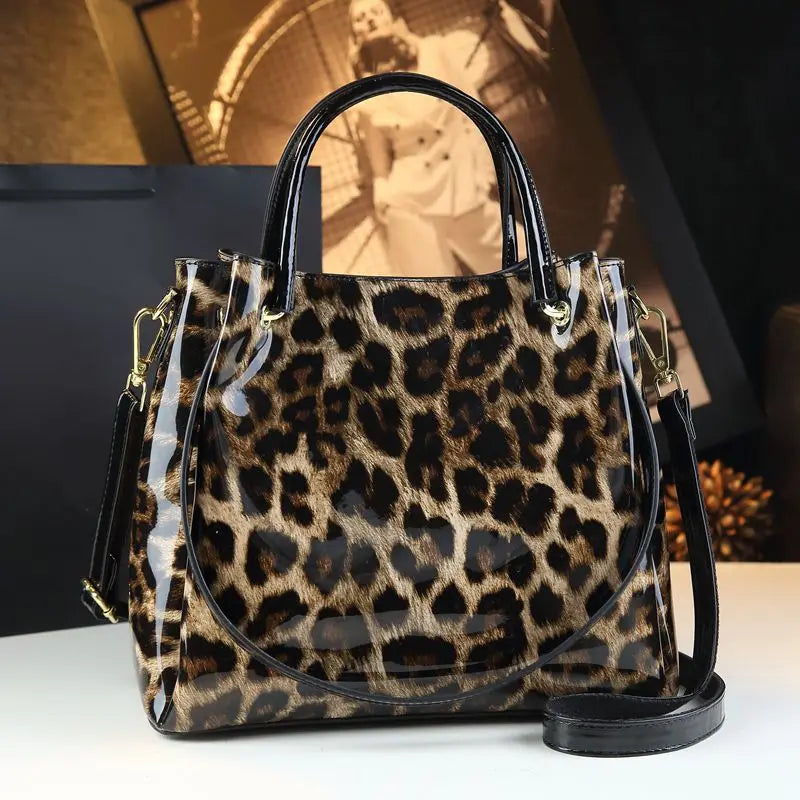 Genuine Leather Women Handbags Tote Bag Fashion Crocodile Print Bucket Bag