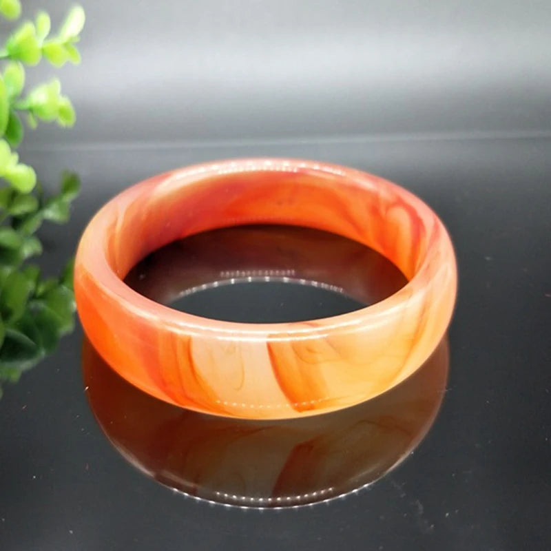 Red Flower Agate Bracelet Elegant Design