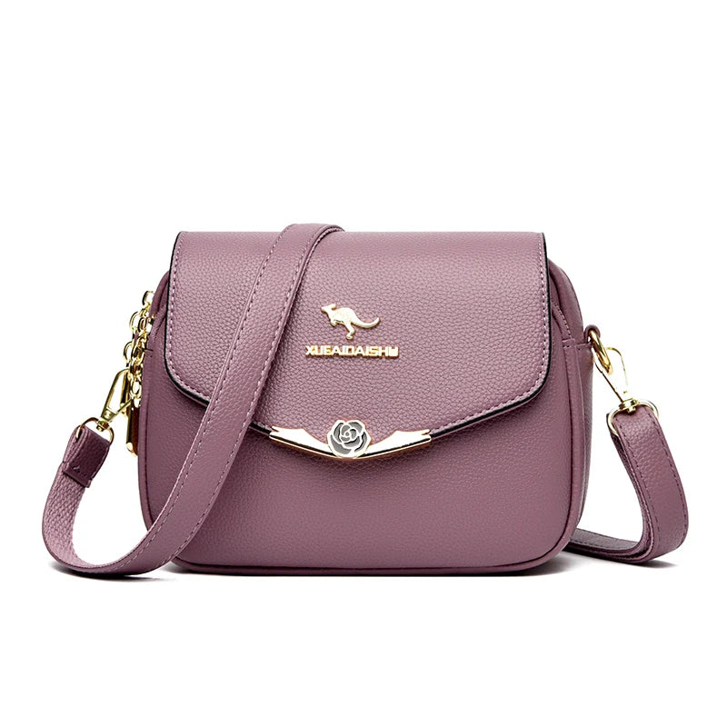 Elegant Soft Leather Shoulder Bag Design Fashionable Crossbody Bag Ladies Purse