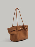 Large Capacity Handbag Chamois Leather Frosted Dumpling Bag High-End Feel Shoulder Bag