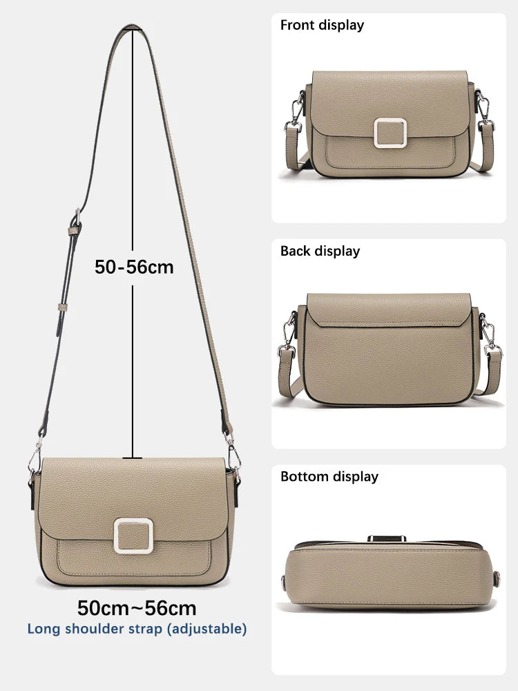 Premium Design Arm Bag Genuine Leather Bag Fashion Square Shoulder Crossbody Bag
