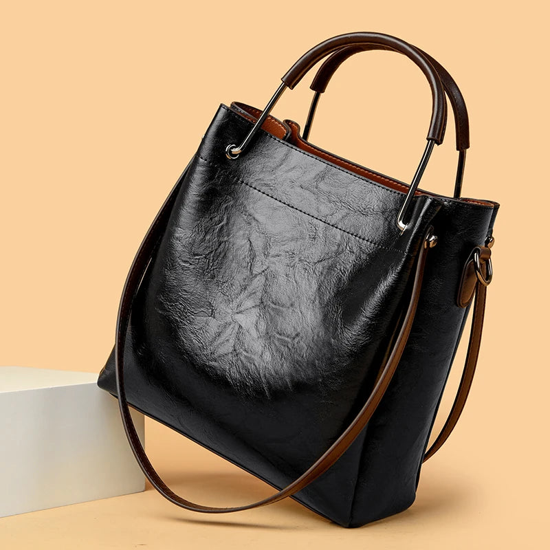 Luxury Handbag Design Big Shoulder Bags Trendy Large Capacity Leather Tote