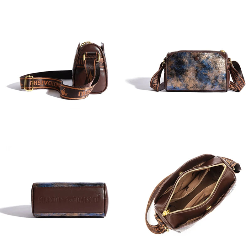 Luxury Printing Leather Messenger Purse Quality Design Handbag