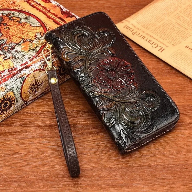 Luxury Designer Long Wallet Women Mobile Phone Wrist Wallet