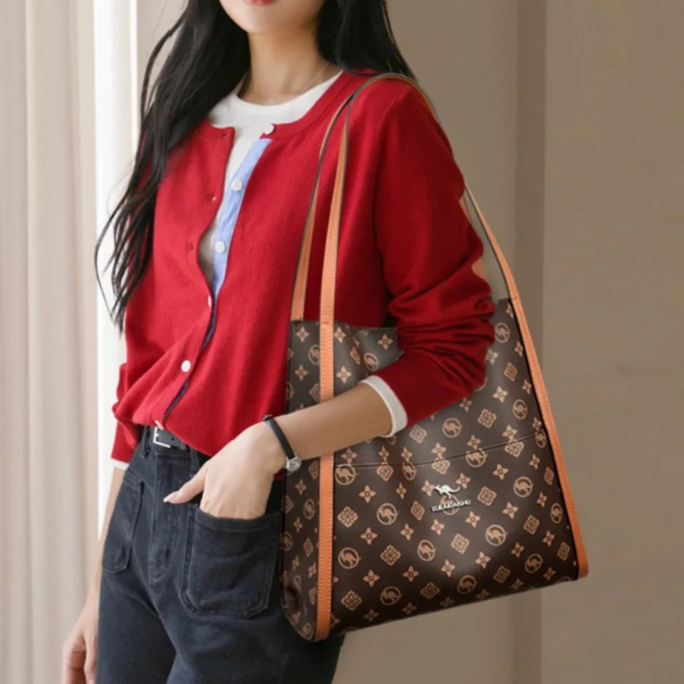 Genuine Brand High Quality Leather Casual Tote Luxury Handbag Top-handle Bag