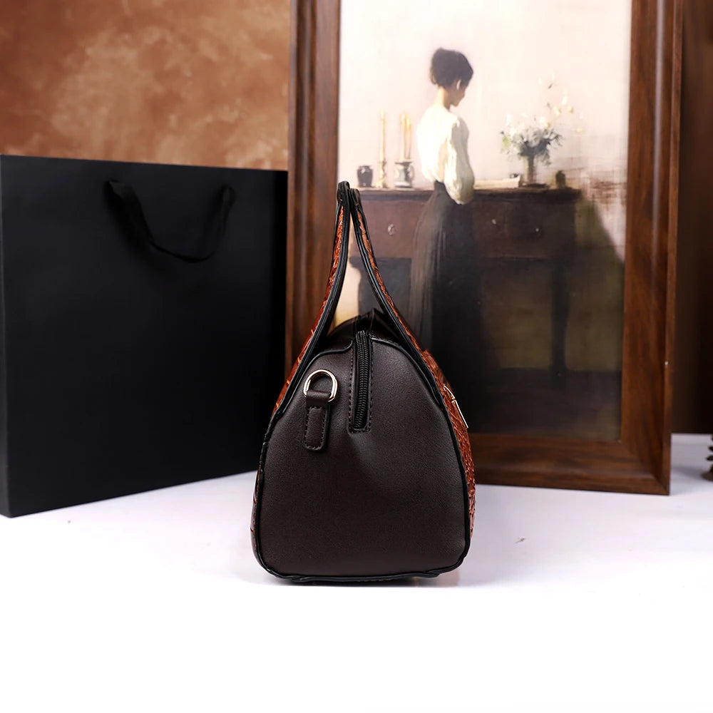 Crocodile Pattern Hand-held Versatile Elegant Crossbody Bag