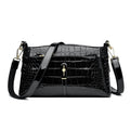 Luxury Patent Leather Handbag Crocodile Pattern Fashion