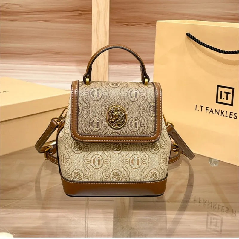 Fashionable High Quality Texture Niche Mini Travel Backpack Bag