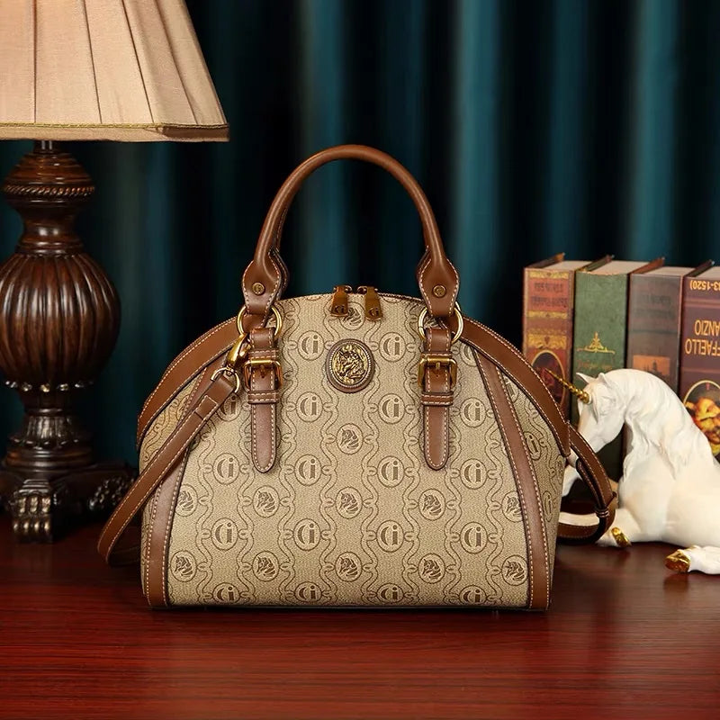 Women's handbag light luxury large capacity retro high-end design crossbody bag